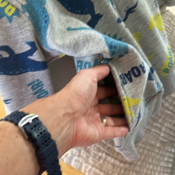 Dino hooded zip up sweatshirt boys size  6, like new. *3 - Picture 2 of 5